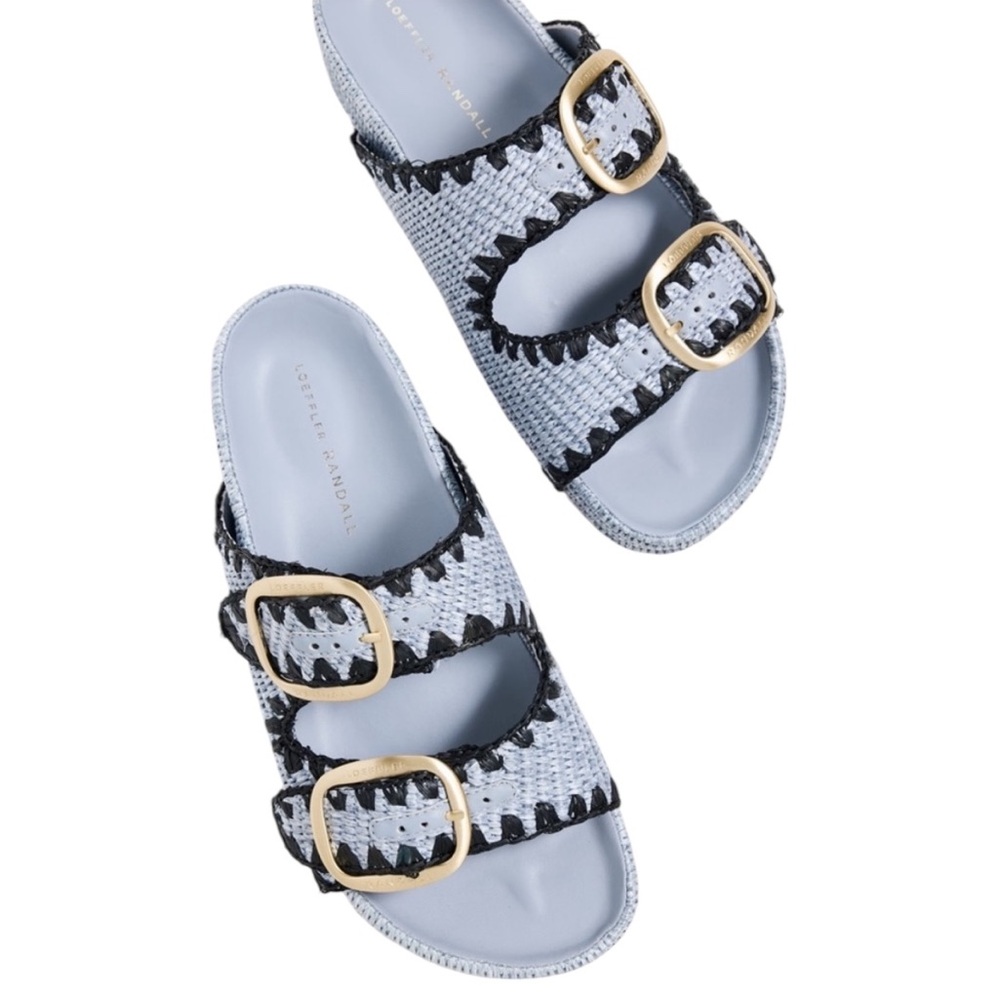 NEW Loeffler Randall Theo Sandals. Blue. 7.5. NWT